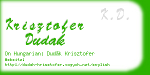 krisztofer dudak business card